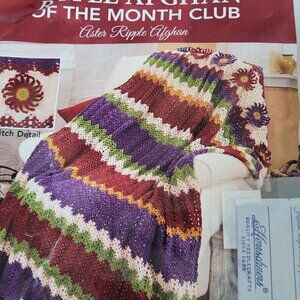 Herrschners Aster Ripple Afghan Crochet Kit